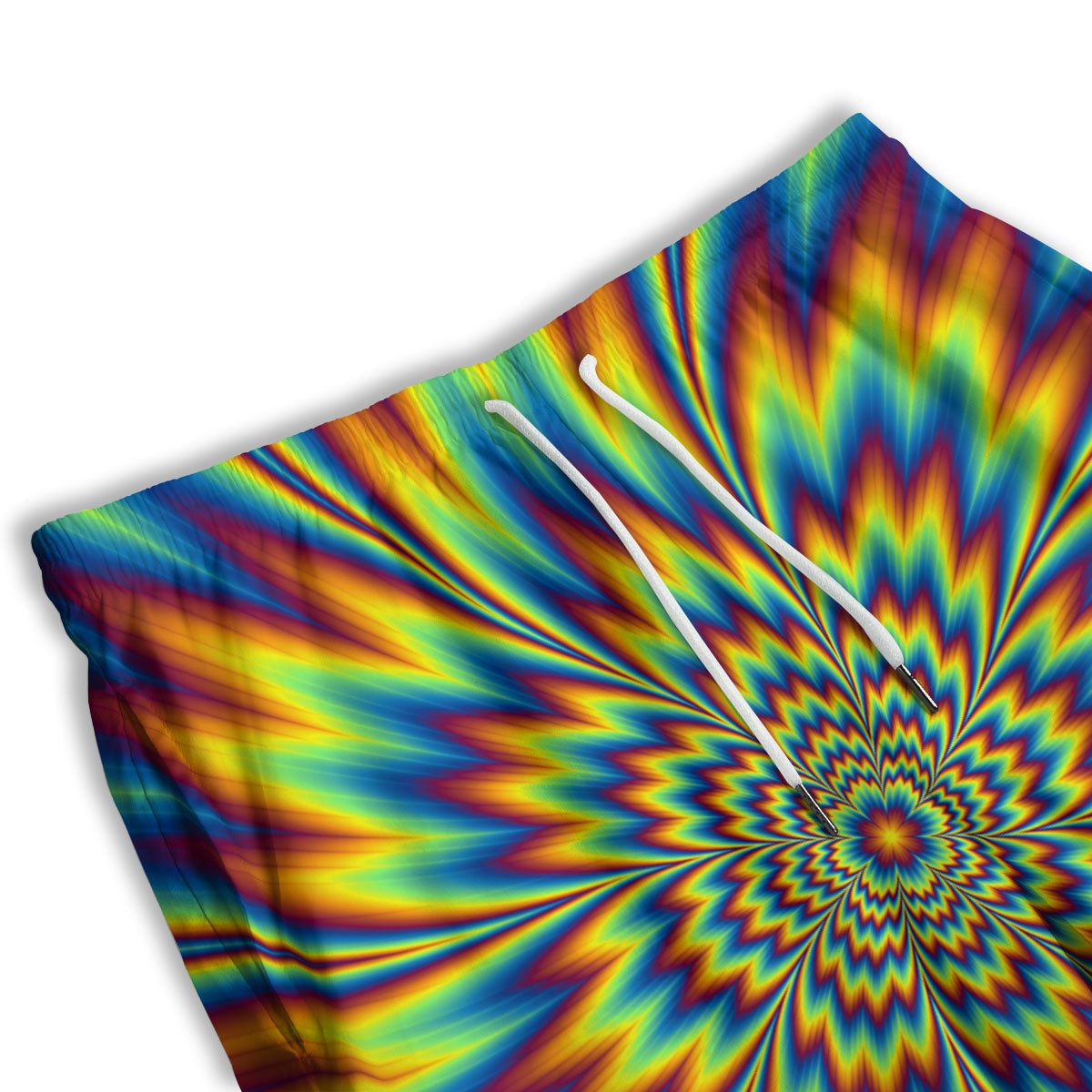 Optical Illusion Neon Psychedelic Men's Athletic Shorts