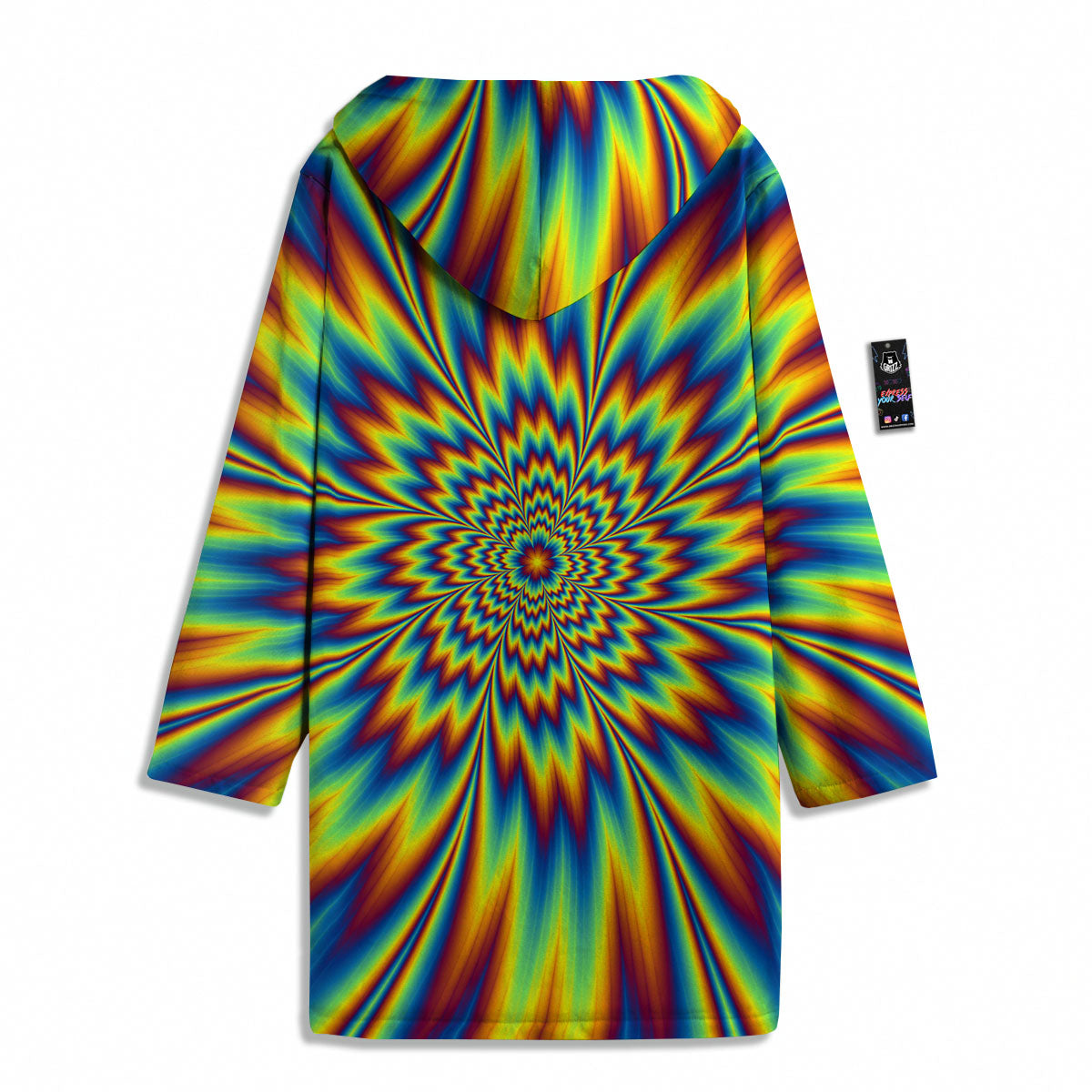 Optical Illusion Neon Psychedelic Men's Windbreaker Jacket-grizzshop