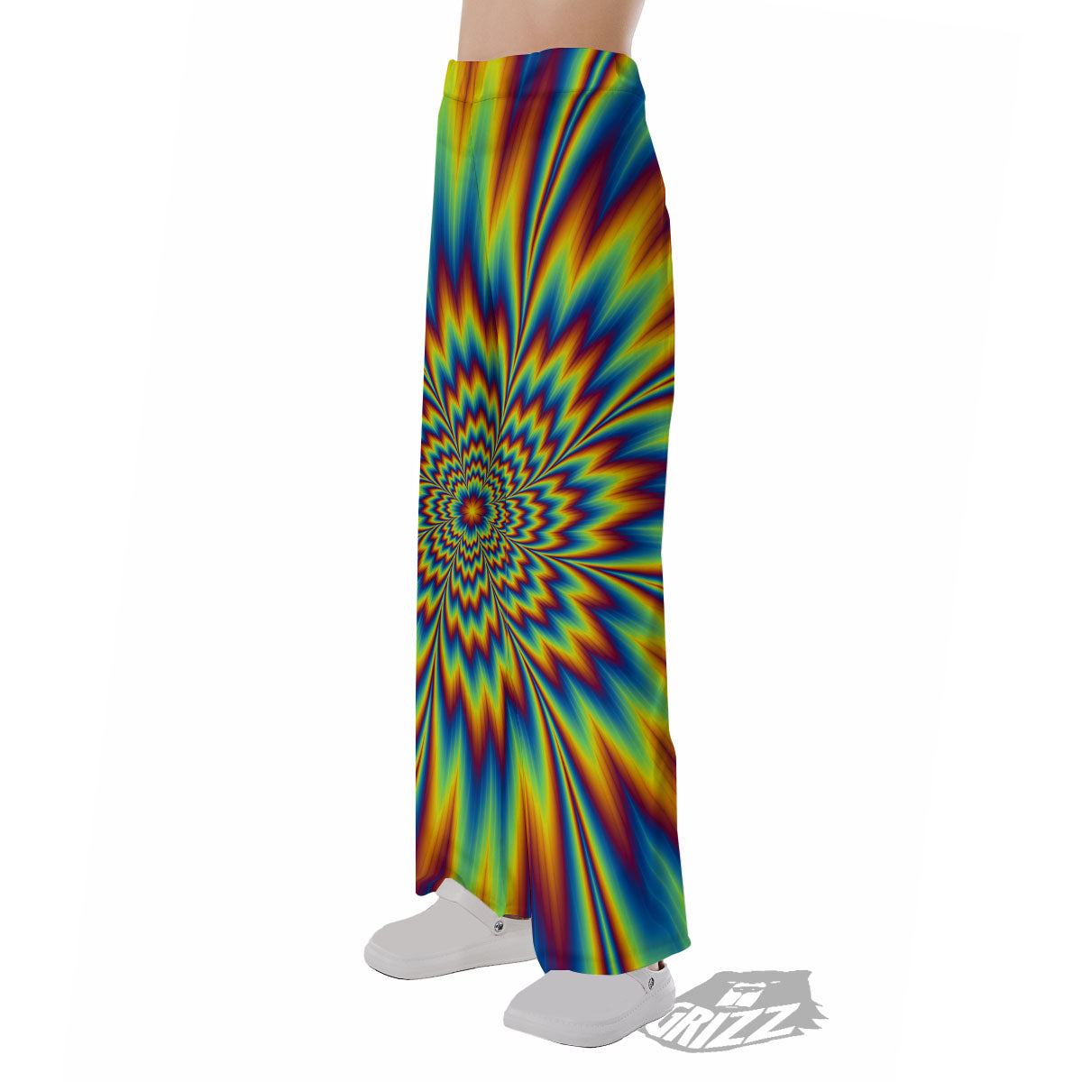 Optical Illusion Neon Psychedelic Pajama Pants-grizzshop