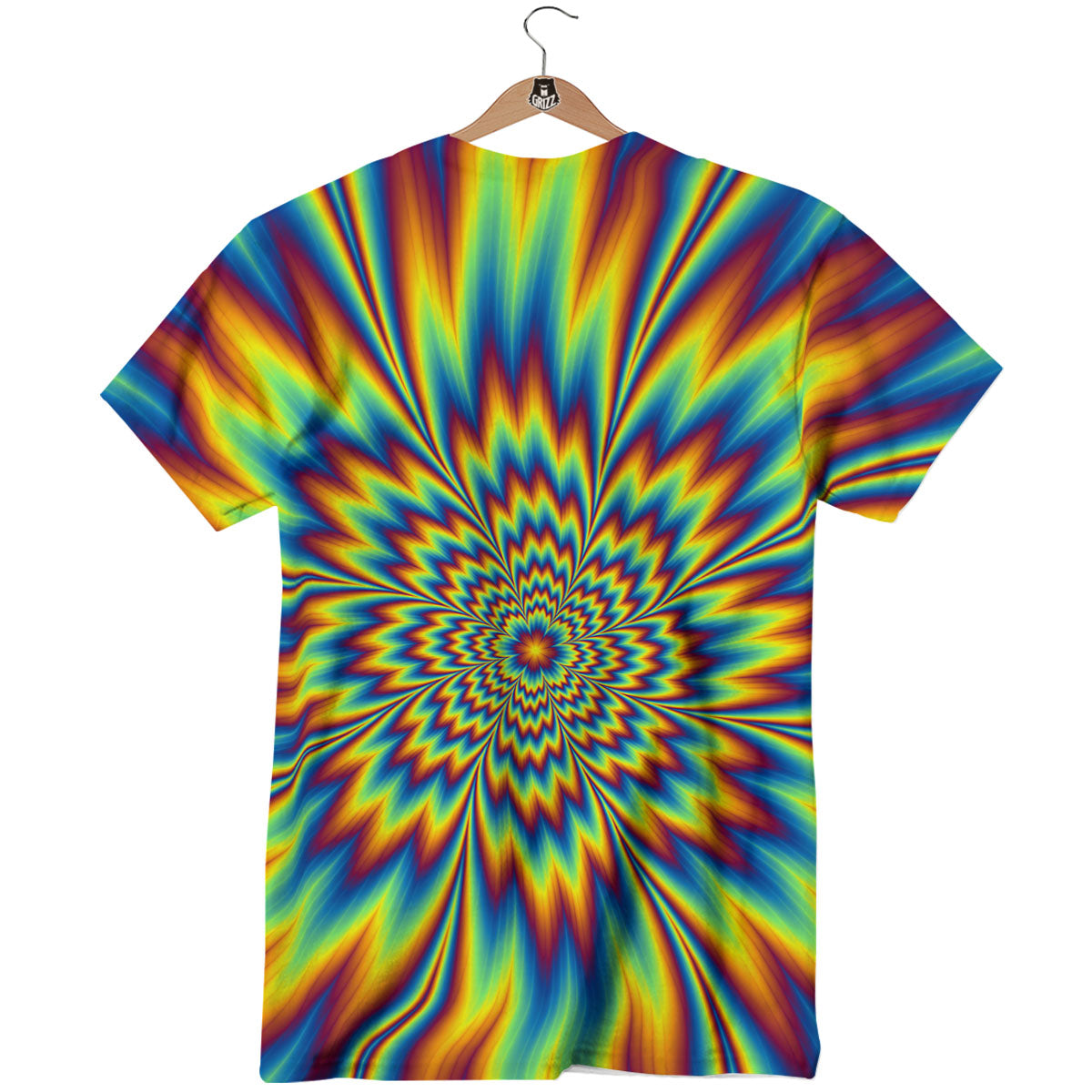 Optical Illusion Neon Psychedelic T-Shirt-grizzshop