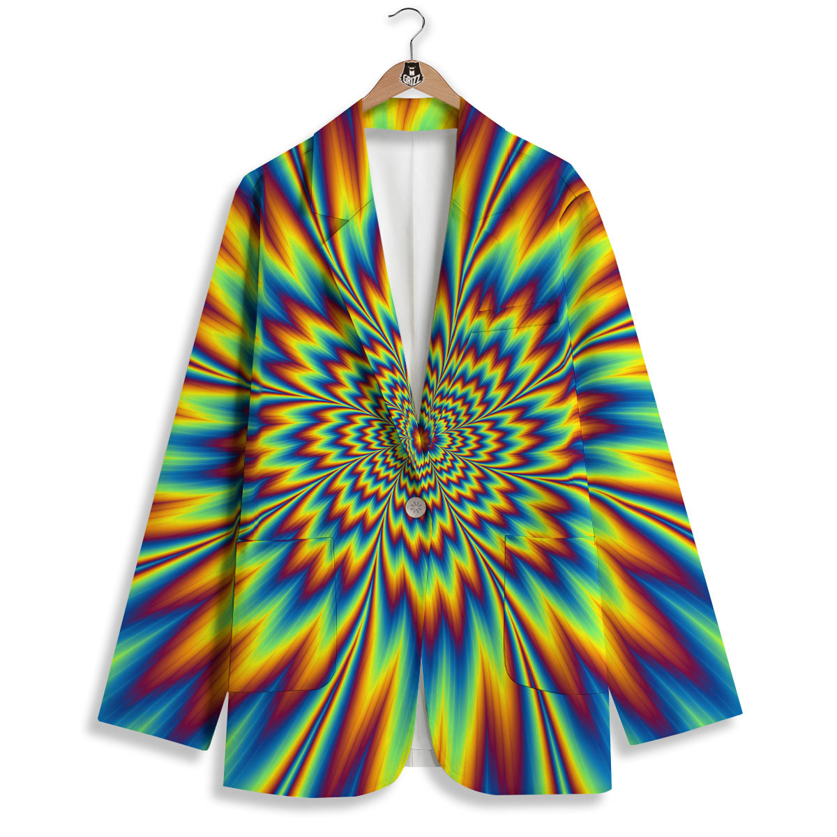 Optical Illusion Neon Psychedelic Women's Blazer-grizzshop