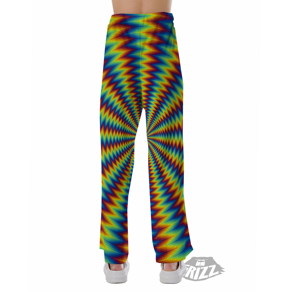 Optical Illusion Octagonal Psychedelic Pajama Pants-grizzshop