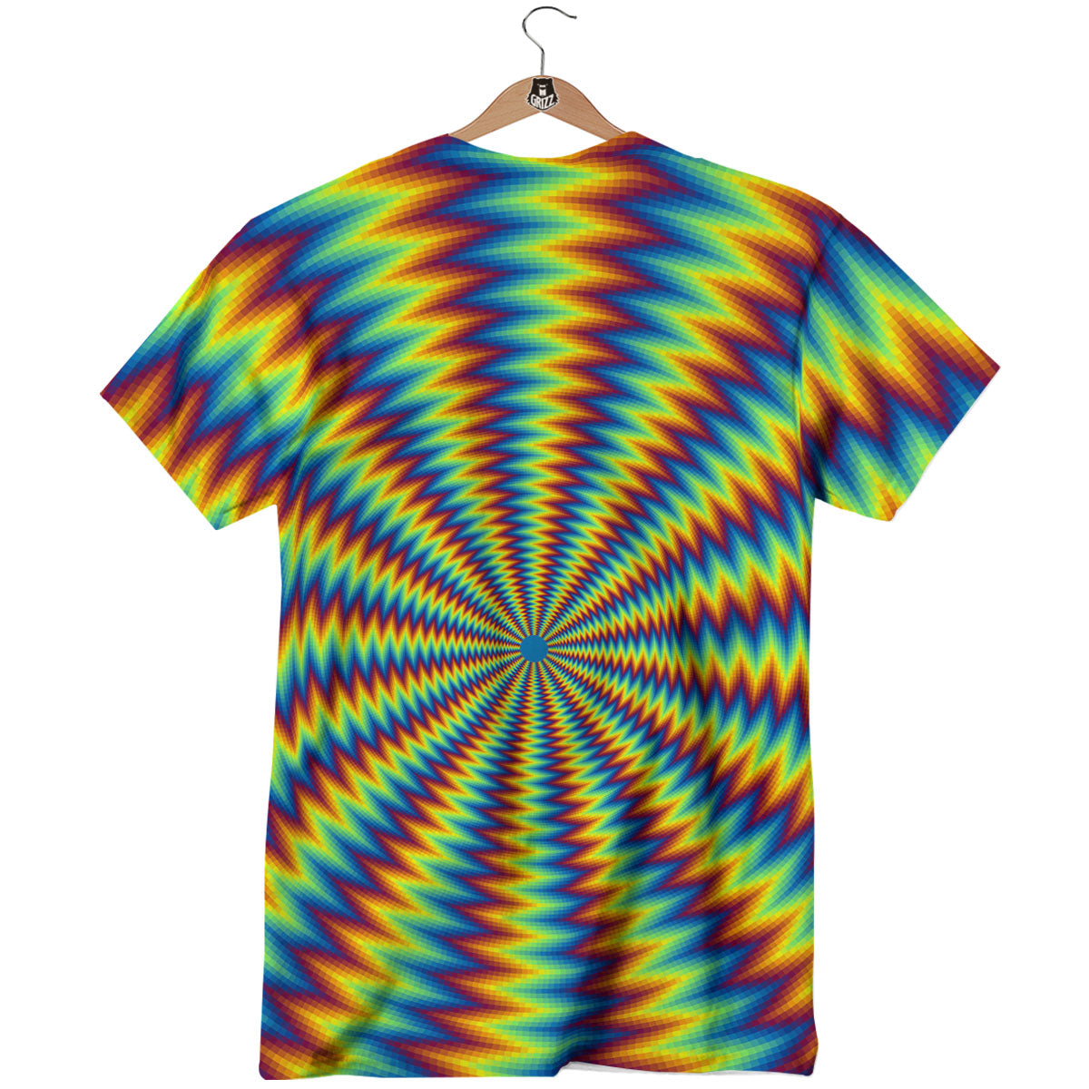 Optical Illusion Octagonal Psychedelic T-Shirt-grizzshop