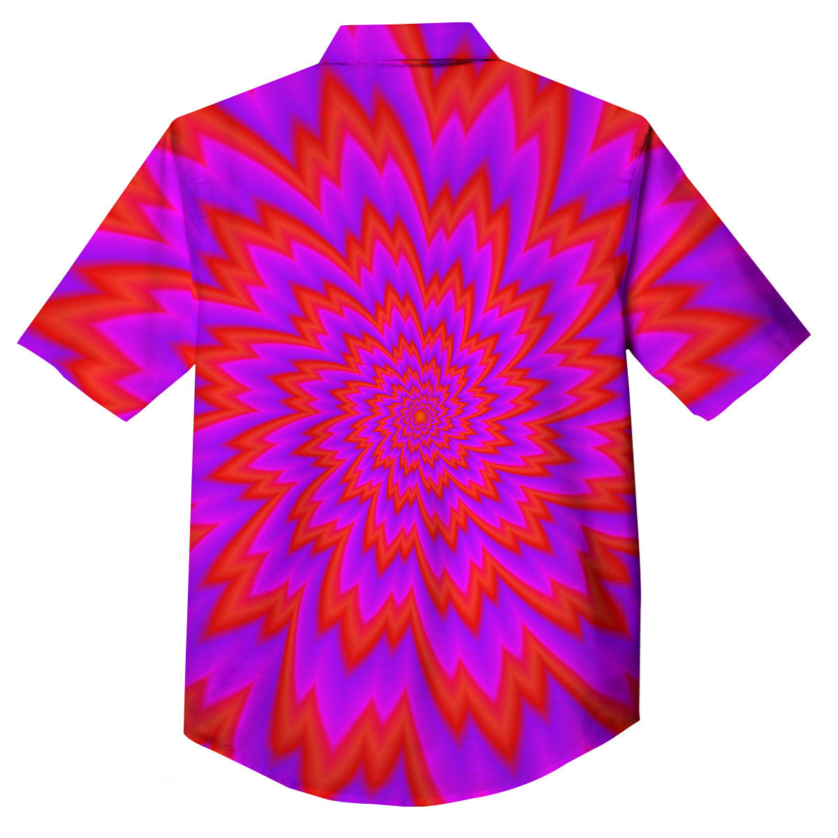 Optical Illusion Spiky Psychedelic Button Up Shirt-grizzshop