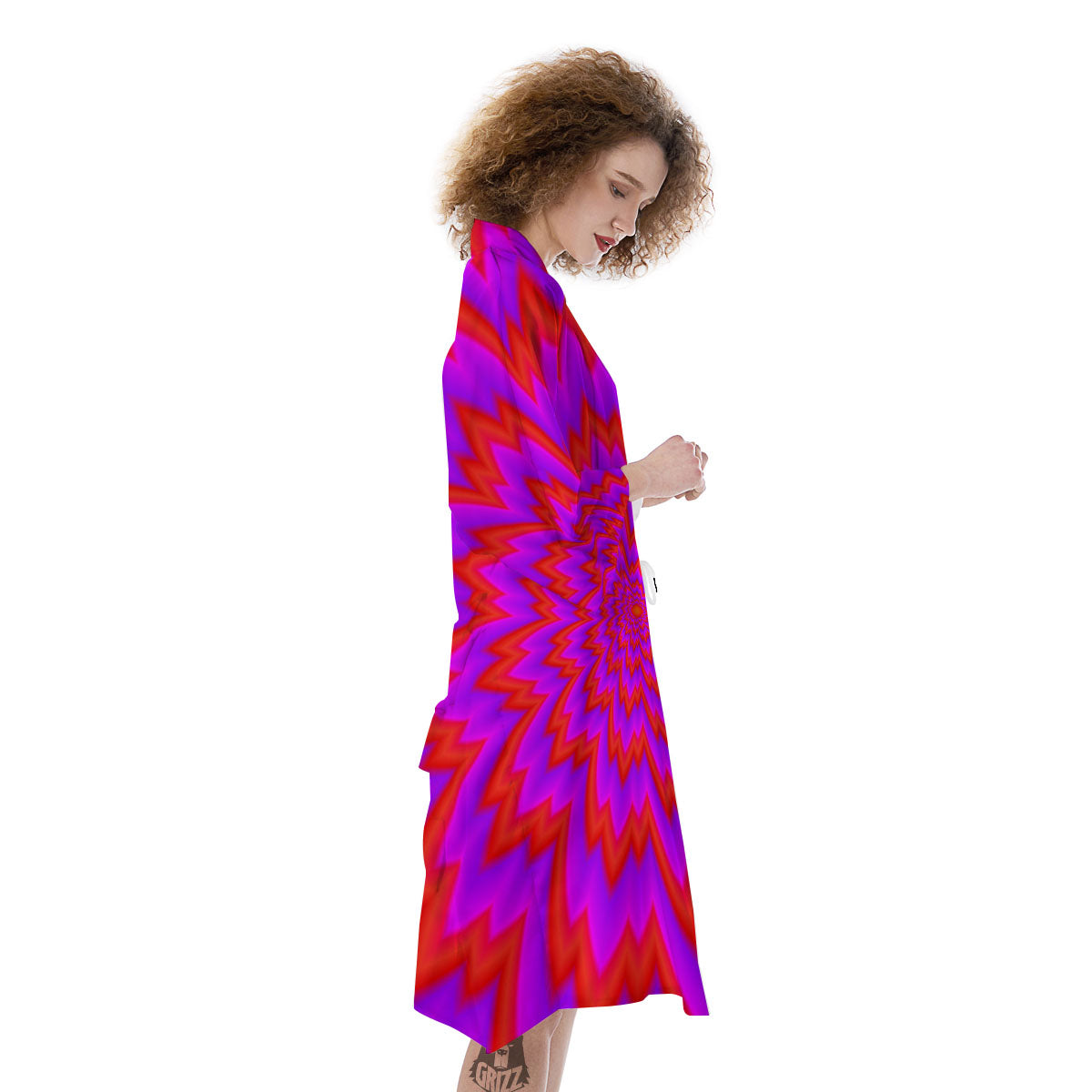 Optical Illusion Spiky Psychedelic Kimono-grizzshop