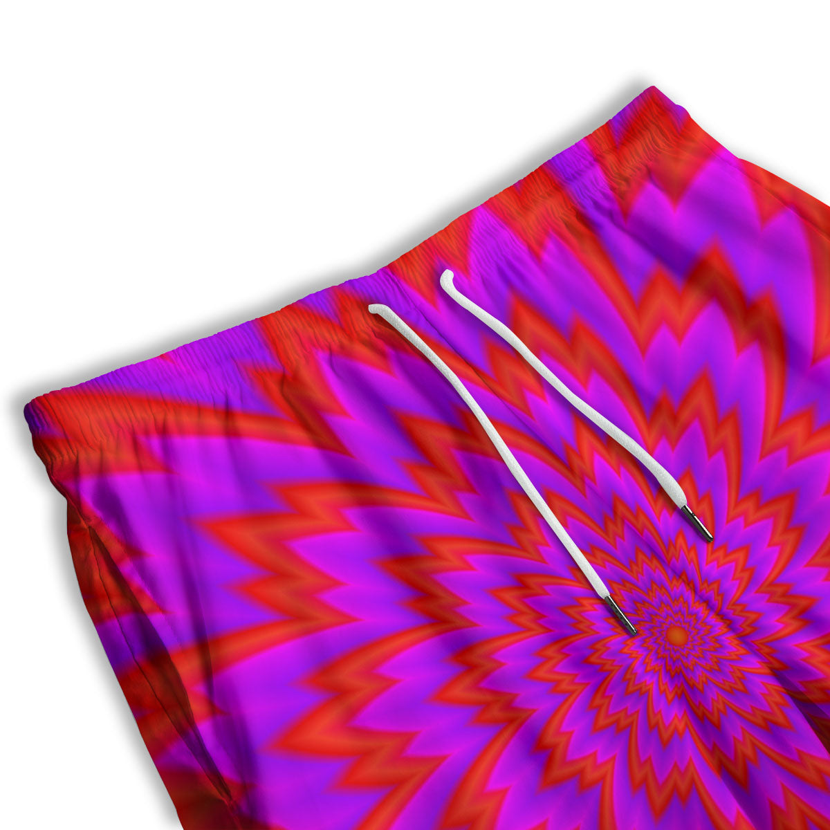 Optical Illusion Spiky Psychedelic Men's Athletic Shorts