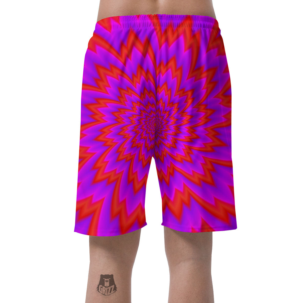 Optical Illusion Spiky Psychedelic Men's Shorts-grizzshop