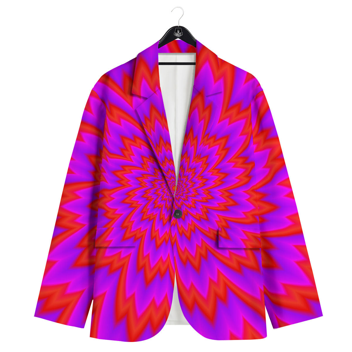 Optical Illusion Spiky Psychedelic Men's Sport Coat-grizzshop