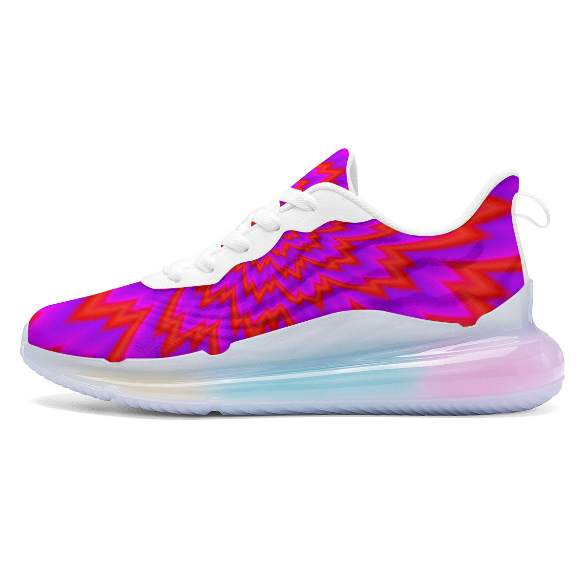 Optical Illusion Spiky Psychedelic Running Sneakers-grizzshop