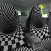 Optical Illusion White And Black Print Car Seat Covers-grizzshop