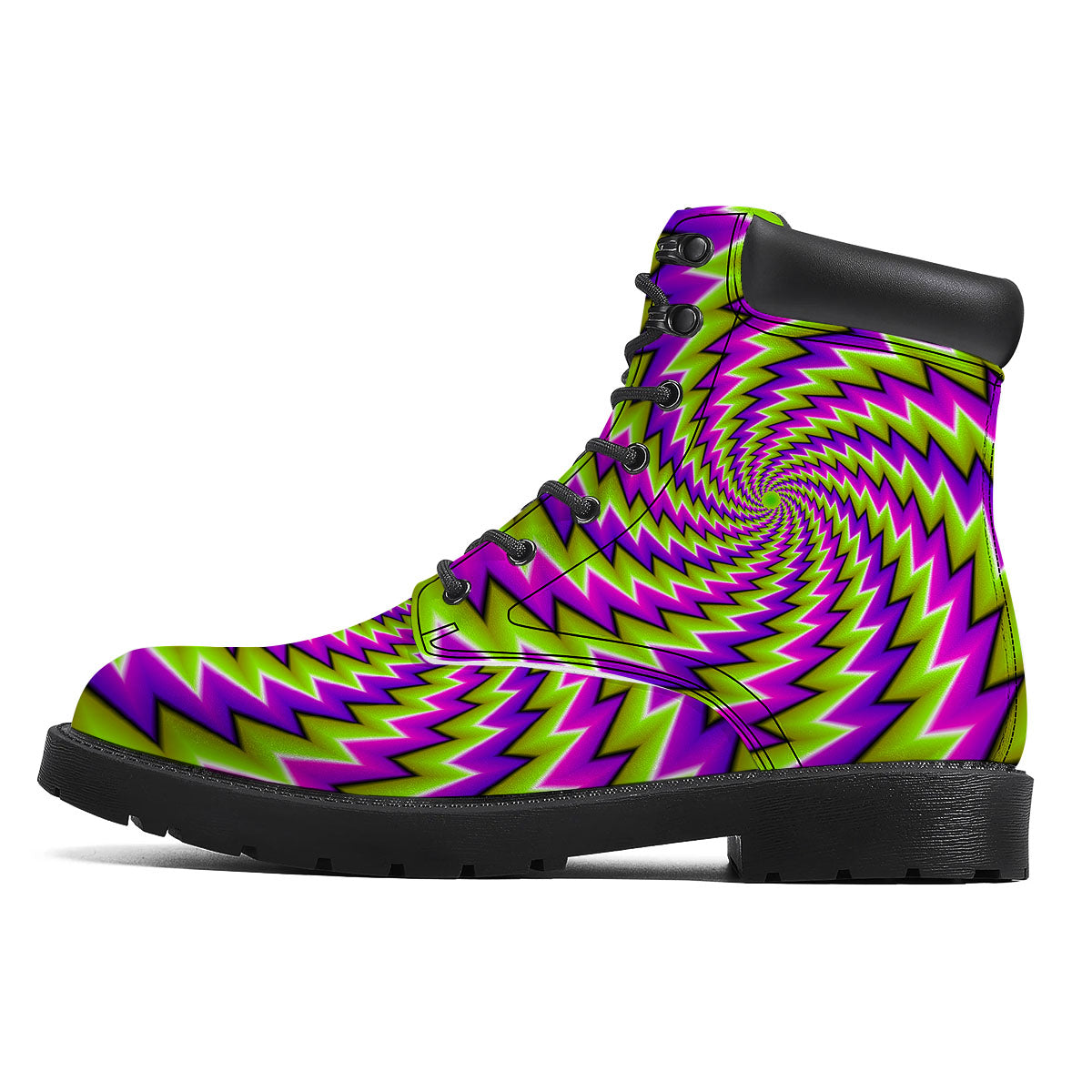Optical Moving Illusion Abstract Twisted Boots-grizzshop