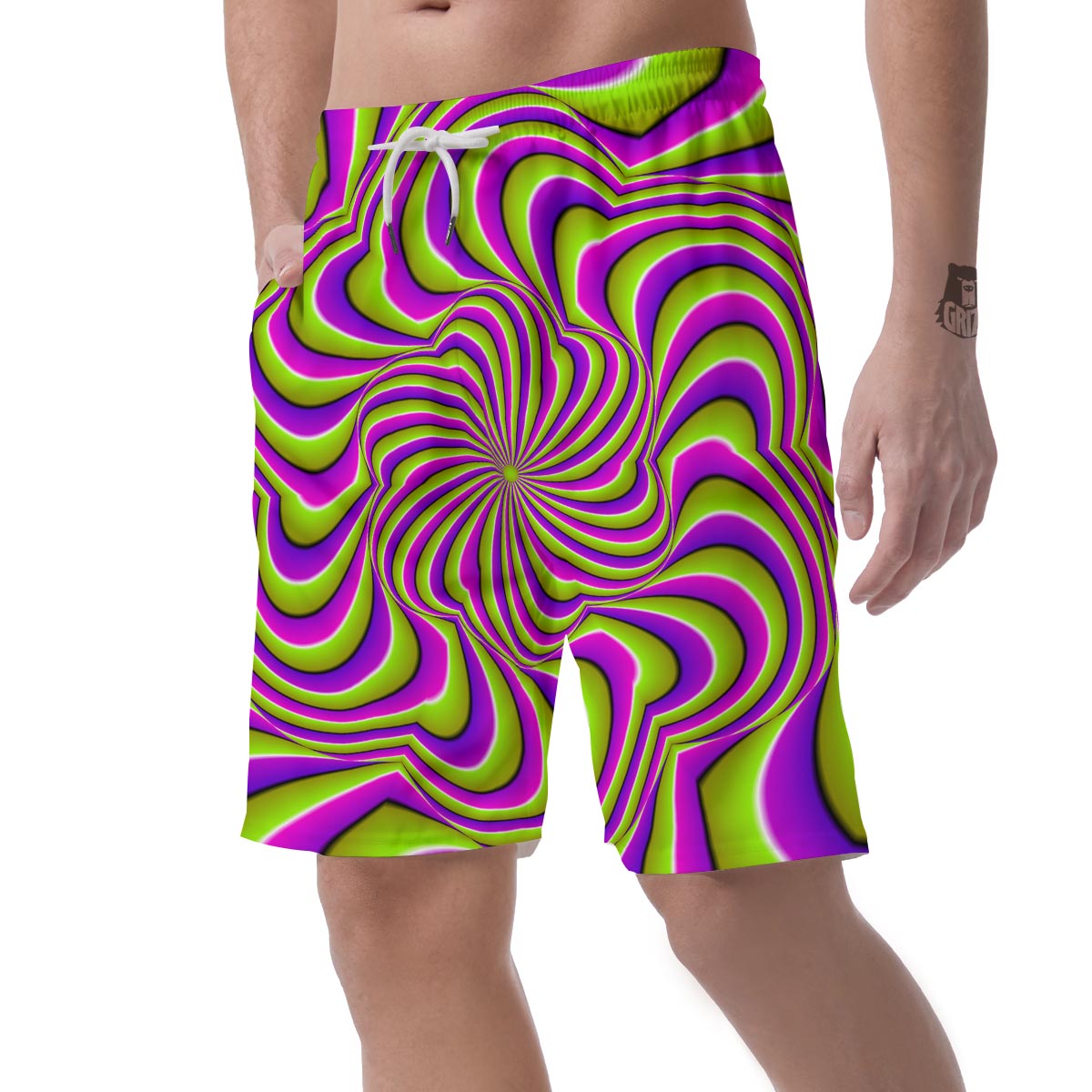 Optical illusion Abstract Men's Shorts-grizzshop