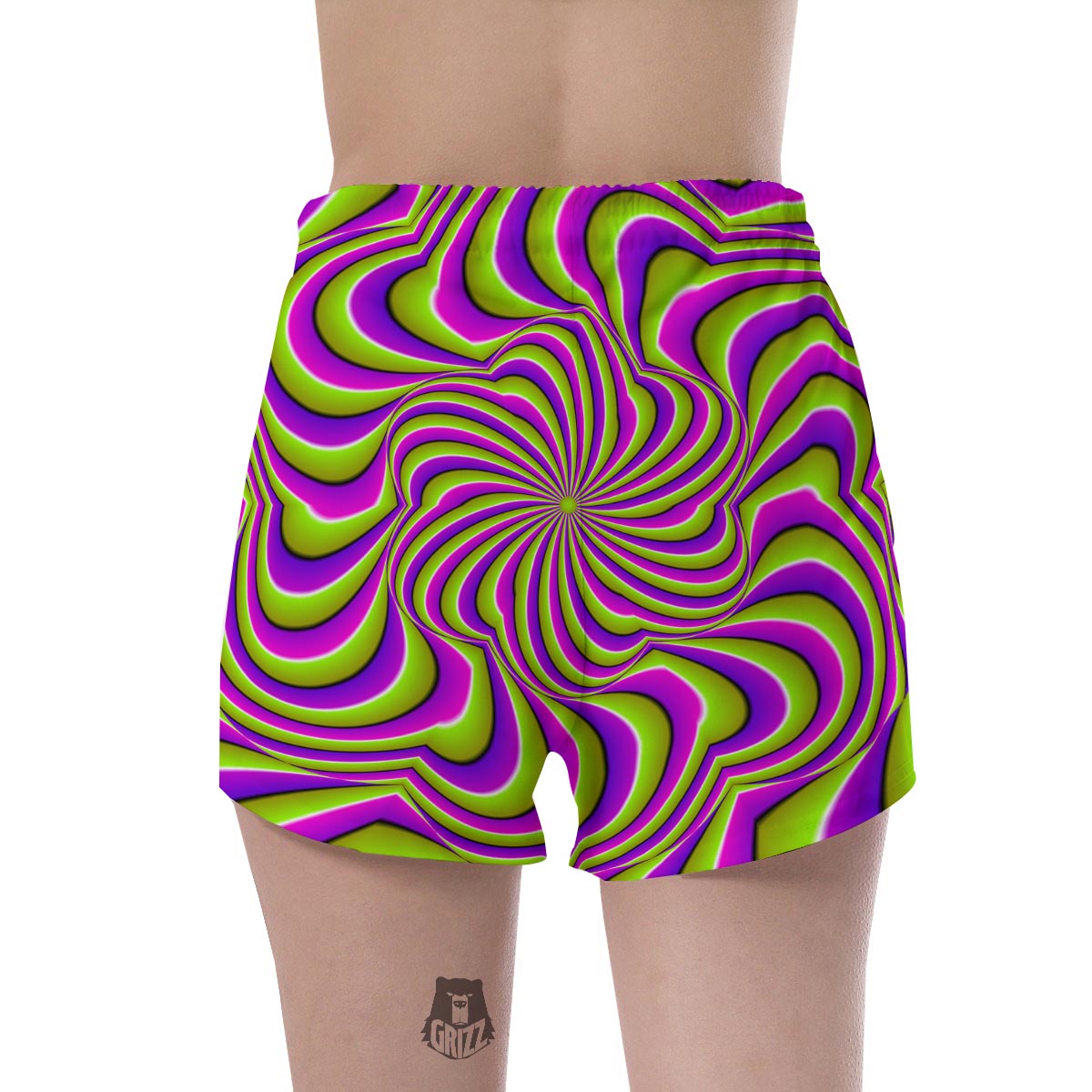 Optical illusion Abstract Women's Shorts-grizzshop