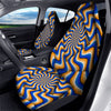 Optical illusion Hypnotic Blue Orange Car Seat Covers-grizzshop