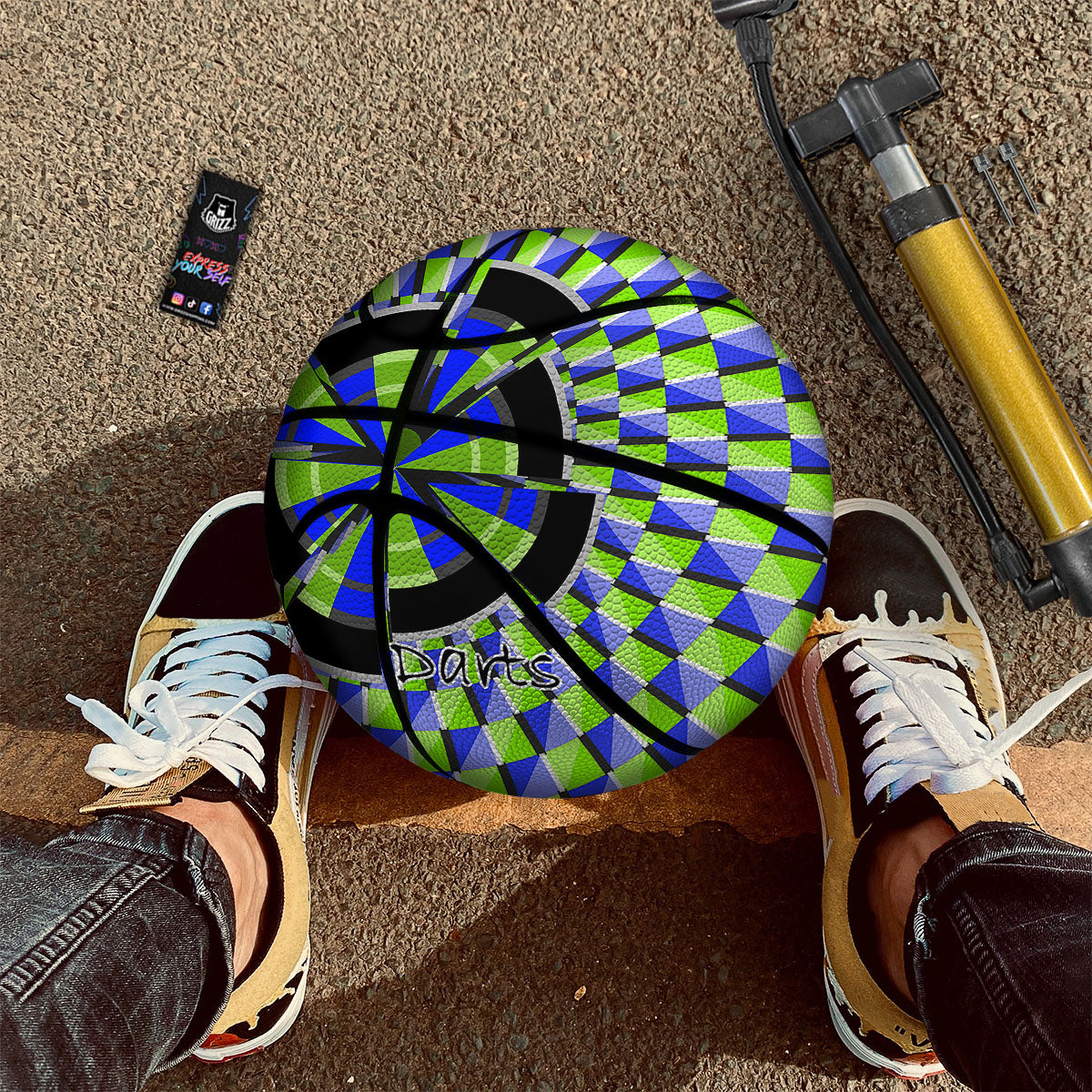 Pink And White Checkered Print Pattern Basketball
