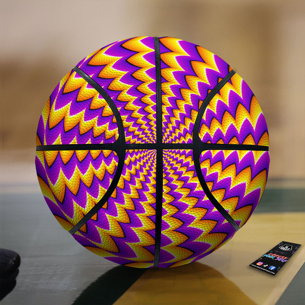 Pink And White Navy Chevron Print Basketball