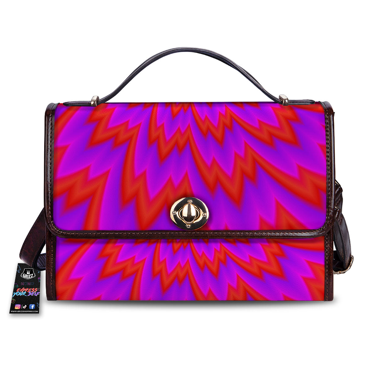 Optical Illusion Spiky Psychedelic Women's Satchel Bag