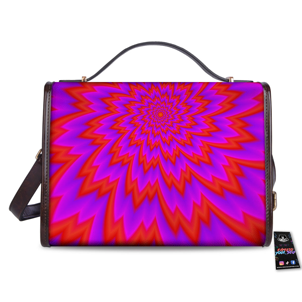 Optical Illusion Spiky Psychedelic Women's Satchel Bag