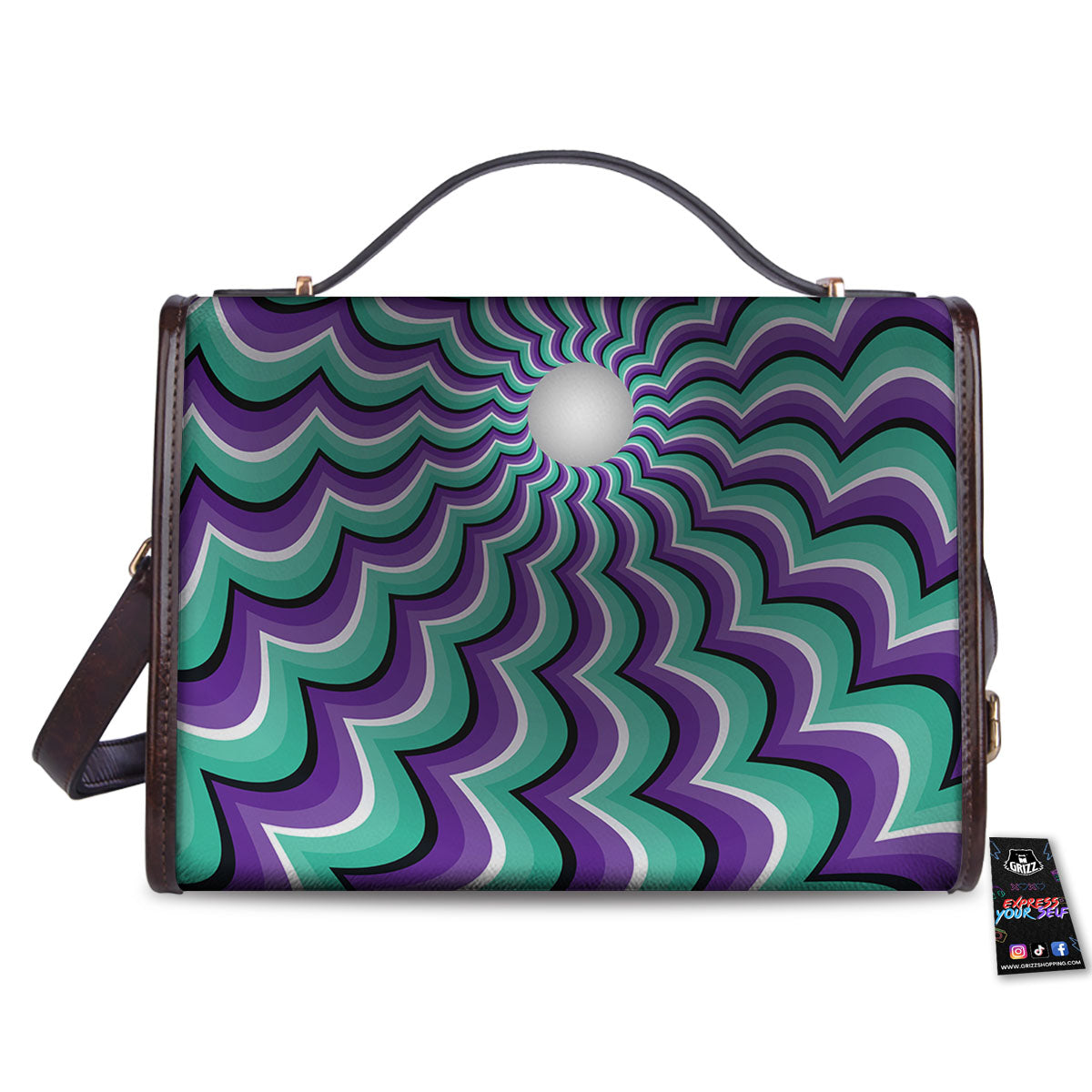 Optical Illusion Splashing Colors Moving Women's Satchel Bag