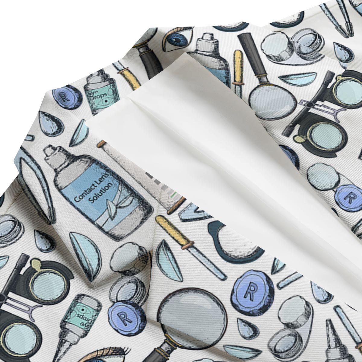 Optometry Pattern Print Men's Blazer-grizzshop