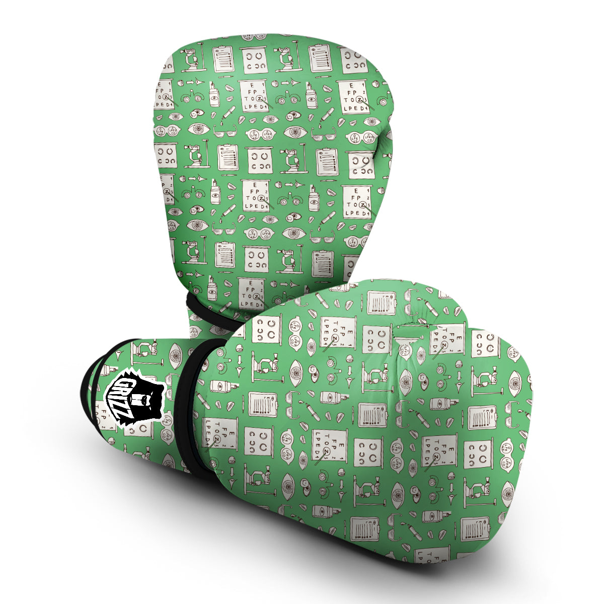 Optometry Print Pattern Boxing Gloves-grizzshop