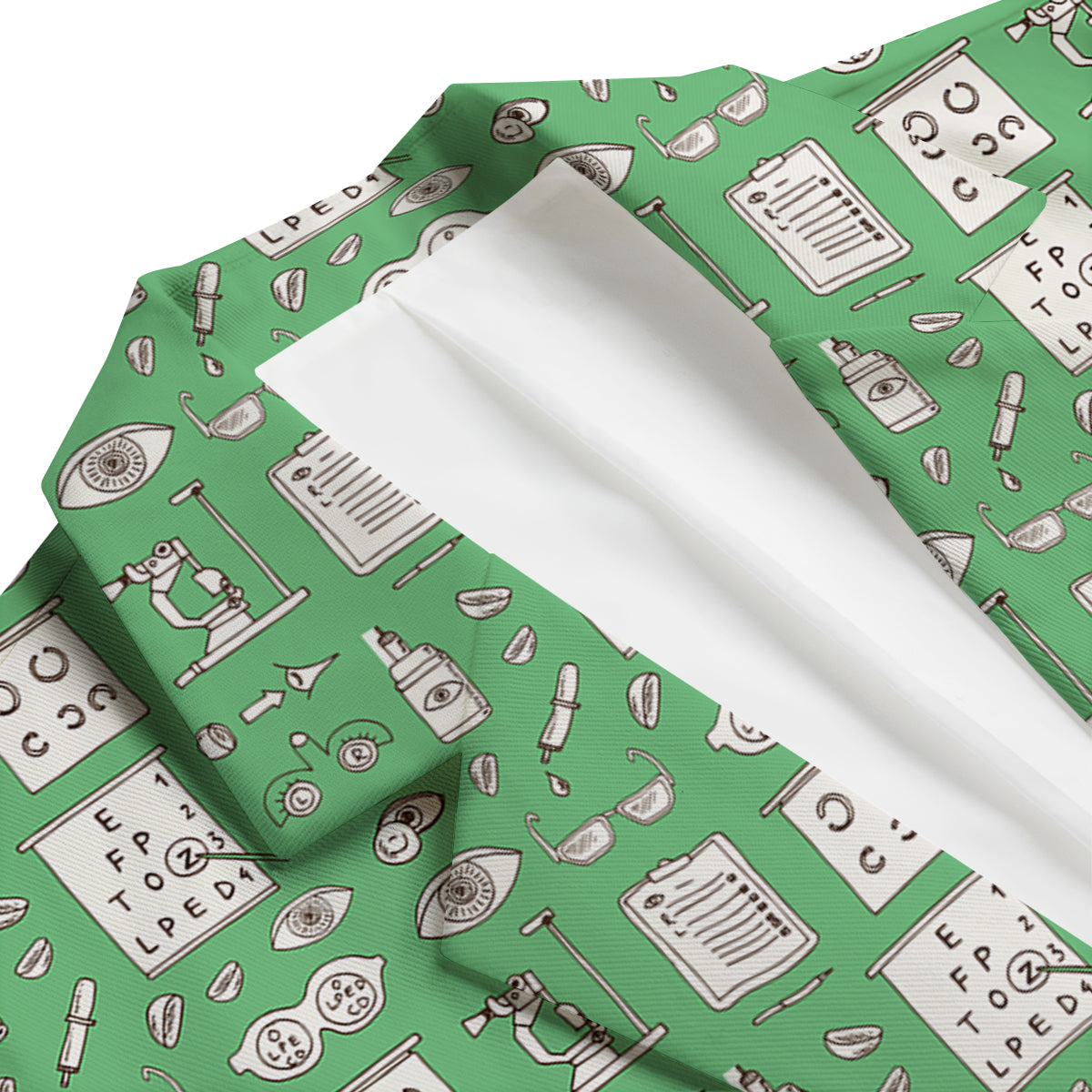 Optometry Print Pattern Men's Blazer-grizzshop