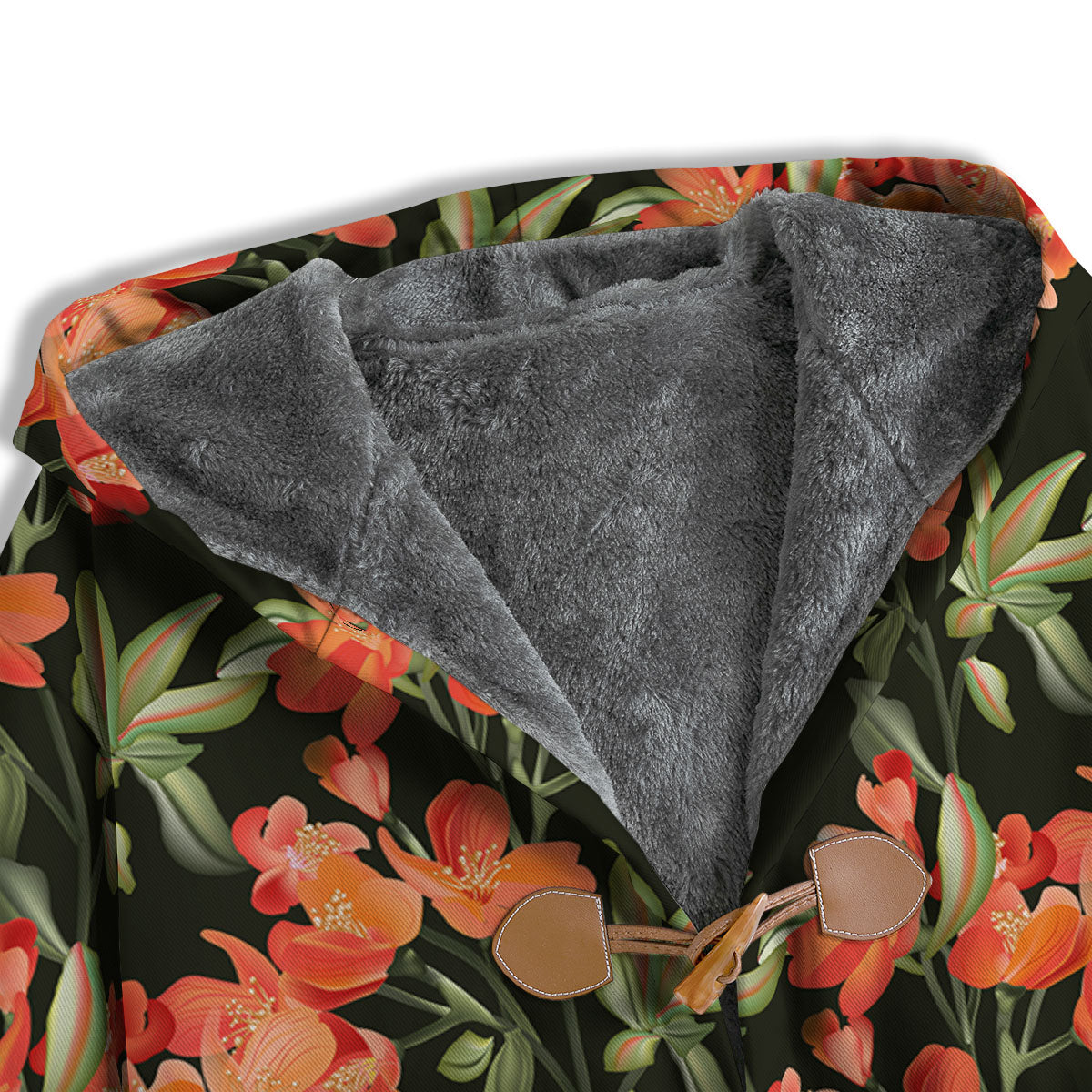 Orange Alstroemeria Print Pattern Men's Windbreaker Jacket-grizzshop