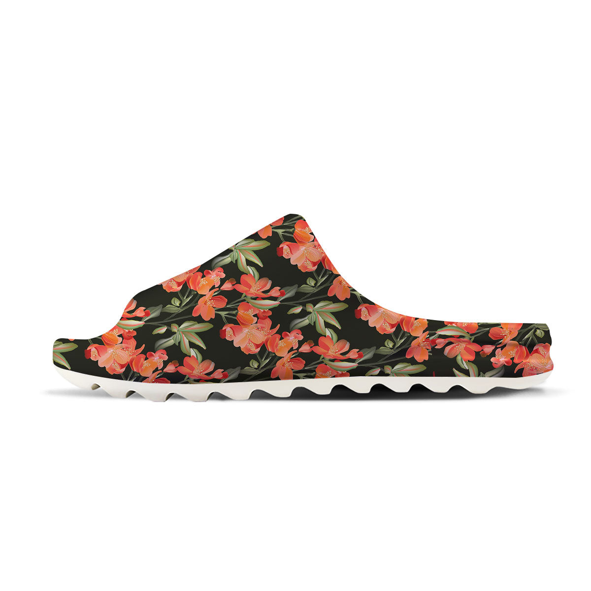 Orange Alstroemeria Print Pattern Sandals-grizzshop