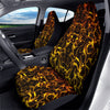 Orange And Gold Lightning Print Car Seat Covers-grizzshop