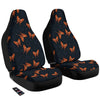 Orange Butterfly Monarch Print Pattern Car Seat Covers-grizzshop