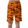 Orange Camo Print Men's Shorts-grizzshop