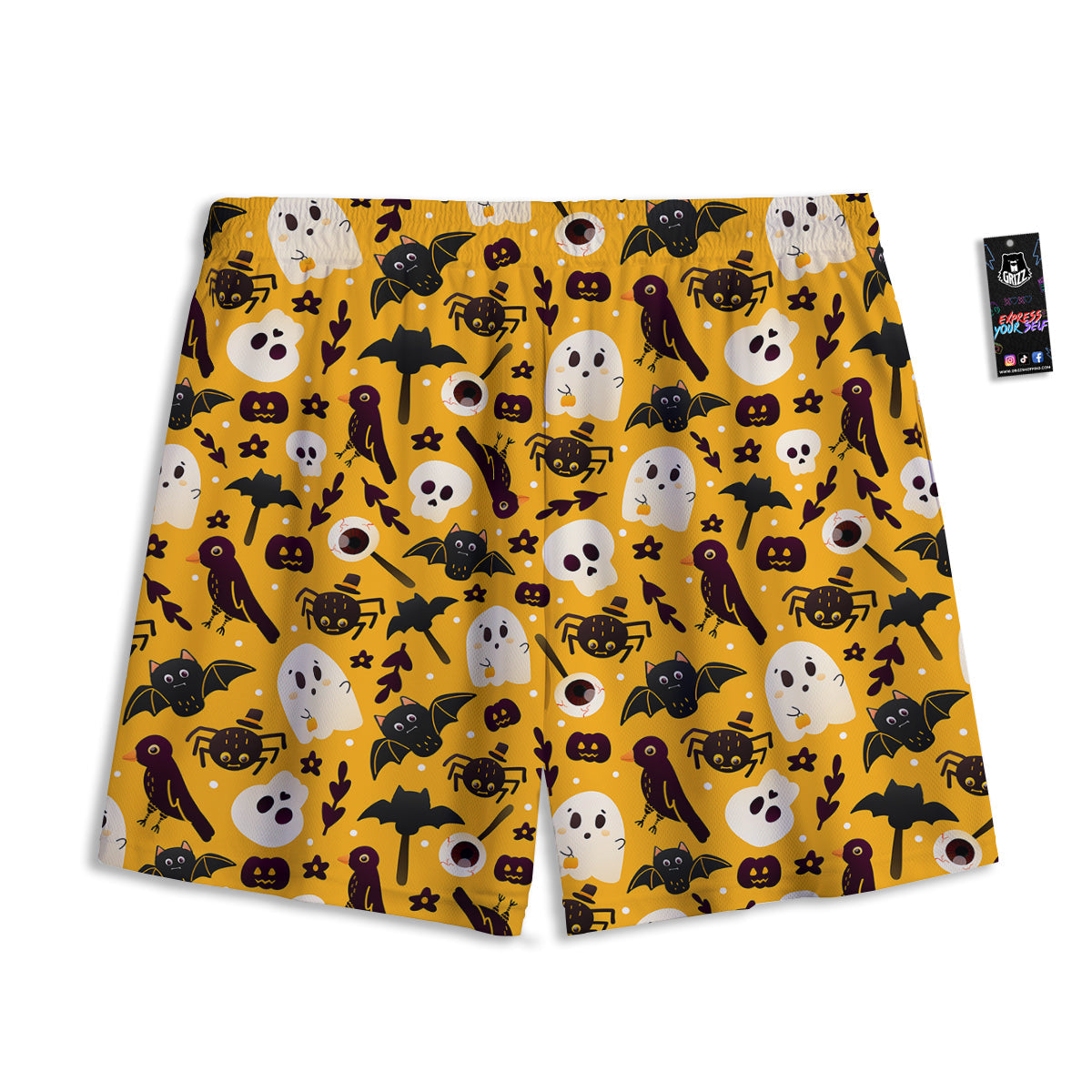 Patchwork Ethnic Floral Print Pattern Mesh Shorts