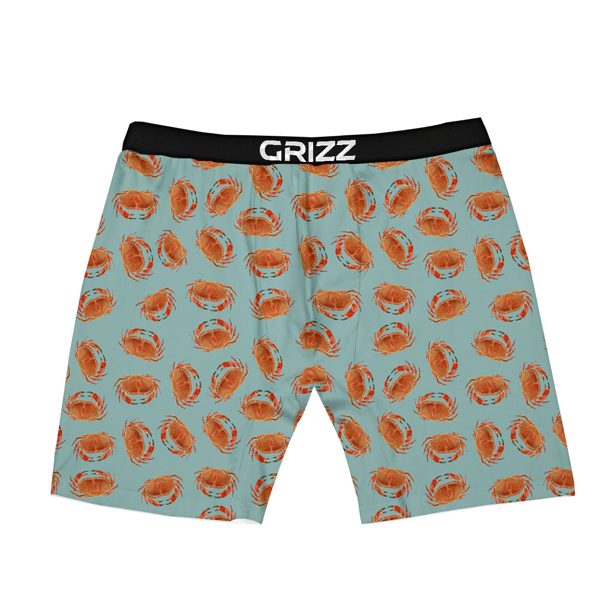 Orange Crab Print Pattern Boxer Briefs-grizzshop