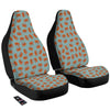 Orange Crab Print Pattern Car Seat Covers-grizzshop