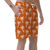 Orange Hawaiian Palm Tree Print Men's Shorts-grizzshop