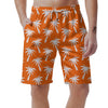 Orange Hawaiian Palm Tree Print Men's Shorts-grizzshop