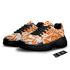 Orange Urban Graffiti Text Print Pattern Black Chunky Shoes-grizzshop