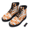 Orange Urban Graffiti Text Print Pattern Boots-grizzshop