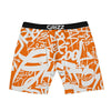 Orange Urban Graffiti Text Print Pattern Boxer Briefs-grizzshop