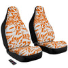 Orange Urban Graffiti Text Print Pattern Car Seat Covers-grizzshop