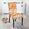 Orange Urban Graffiti Text Print Pattern Dining Chair Slipcover-grizzshop