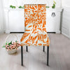 Orange Urban Graffiti Text Print Pattern Dining Chair Slipcover-grizzshop