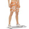 Orange Urban Graffiti Text Print Pattern Men's Gym Shorts-grizzshop