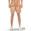 Orange Urban Graffiti Text Print Pattern Men's Gym Shorts-grizzshop