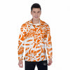 Orange Urban Graffiti Text Print Pattern Men's Long Sleeve Shirts-grizzshop