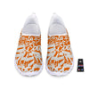 Orange Urban Graffiti Text Print Pattern Nurse Shoes-grizzshop