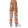 Orange Urban Graffiti Text Print Pattern Pajama Pants-grizzshop