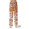 Orange Urban Graffiti Text Print Pattern Pajama Pants-grizzshop