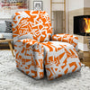 Orange Urban Graffiti Text Print Pattern Recliner Slipcover-grizzshop