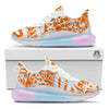 Orange Urban Graffiti Text Print Pattern Running Sneakers-grizzshop